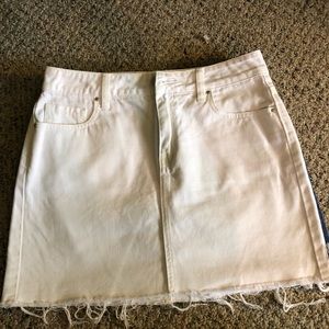 PacSun white jean skirt